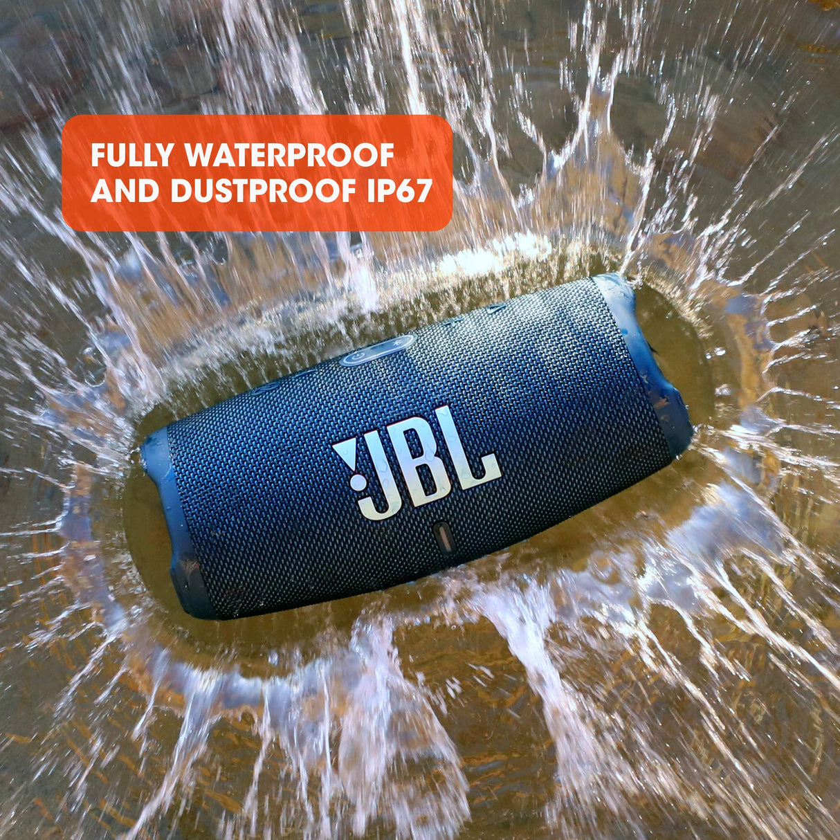 JBL Charge 5 Altavoz inalámbrico portátil con Bluetooth y batería integrada, resistente al agua (IP67), con PartyBoost para subir el nivel de la fiesta, hasta 20h de reproducción, rojo