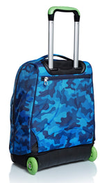 Seven Mochila con Ruedas CREW, Azul - Mochila 2 en 1, Mochila Escolar con Carro, Crossover System - Bolso Escolar Niños y Adolescentes - Bolsillo Interior con Organizador - Maxi Capacidad