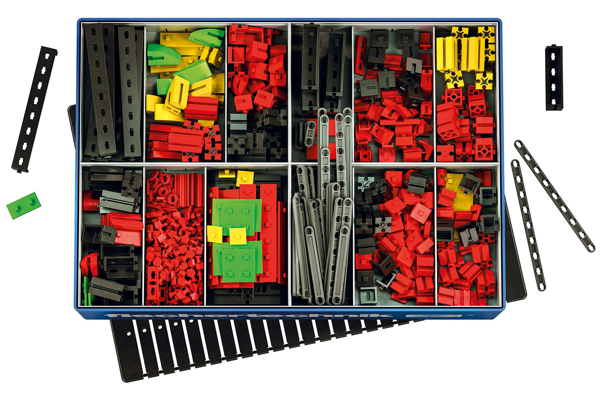 fischertechnik Creative Box Basic 554195 - juego de construcción con 630 piezas, kit de construcción para niños a partir de 7 años