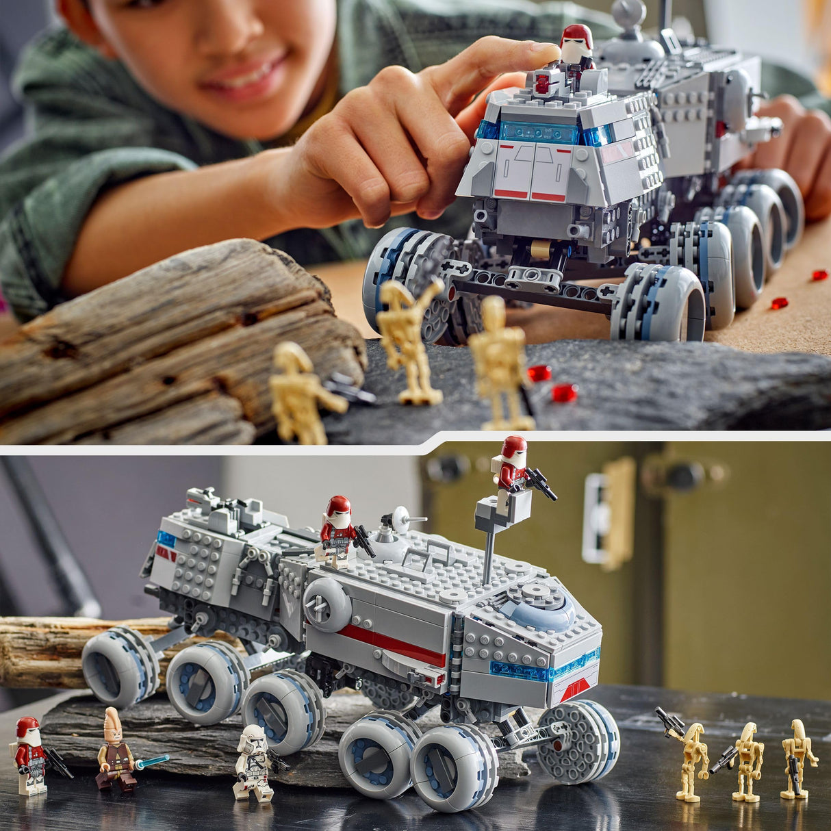 LEGO Star Wars 75413 Juggernaut de la República - Juguete de Construcción con 3 Figuras de Droides y 5 Minifiguras inc. Ki-Adi-Mundi con Espada Láser - Regalo para Niños de 9+ Años de Las Guerras Clon