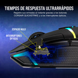 Corsair NIGHTSABRE WIRELESS RGB FPS/MOBA Ratón para Juegos - 26,000 DPI - 11 Botones Programables - Batería Hasta 100hrs - Compatible con iCUE - PC, PS5, PS4, Xbox - Negro