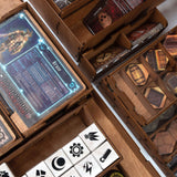 SMONEX Organizador de madera y tableros de cuatro jugadores compatibles con el juego de mesa Gloomhaven, caja adecuada para almacenar todas las expansiones Gloomhaven, insertar y almacenar