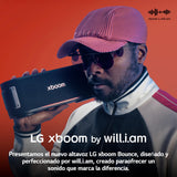 LG xboom Bounce, Altavoz Inalámbrico, Bluetooth, 40W, Sonido Sound Boost, Resistente al Agua IP67, Autonomía 30h, Color de Luces LED Variable, Amplia Conectividad