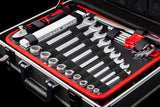 Meister 8973750 - Maletín de herramientas de 131 piezas con herramientas de calidad de Knipex y Wera - Maletín de aluminio estable/Maletín de herramientas profesional con herramientas