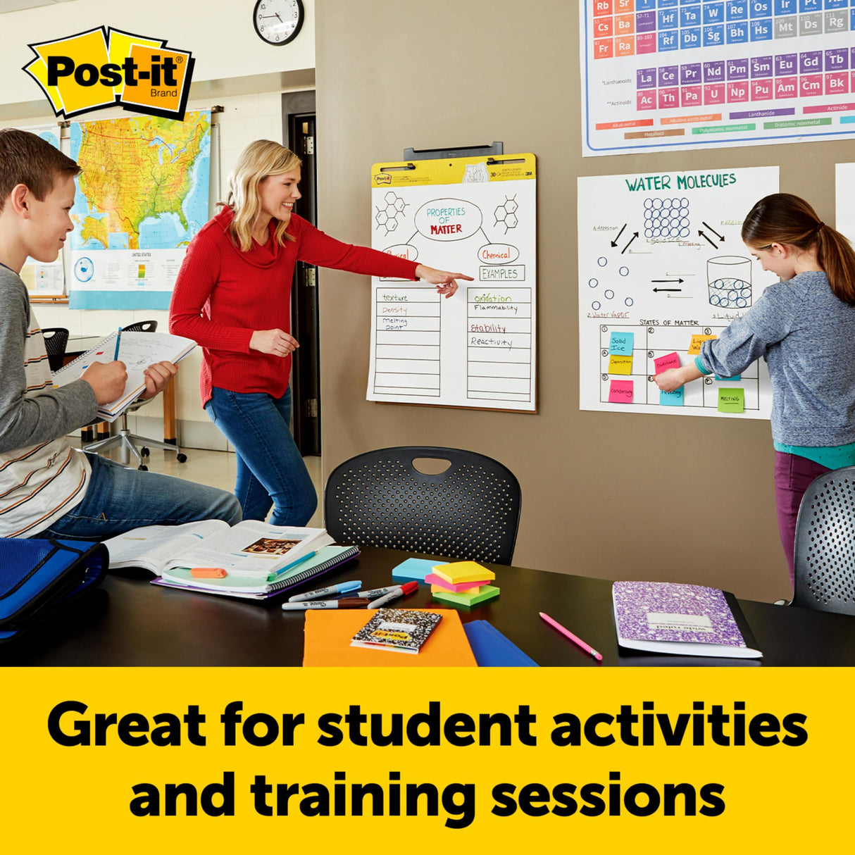 Post-it Super Sticky Bloc De Pared 566, Blanco, 58.4 cm x 50.8 cm, 20 Hojas/Bloc, 2 Blocs/Paquete, 100% PEFC, SGSCH-PEFC-COC-110078