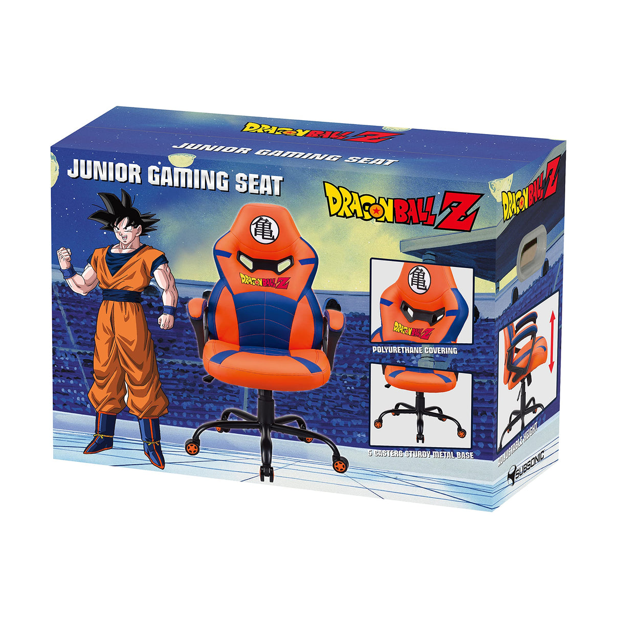 Subsonic, Silla Gaming Junior de Dragon Ball, Poliuretano, Naranja