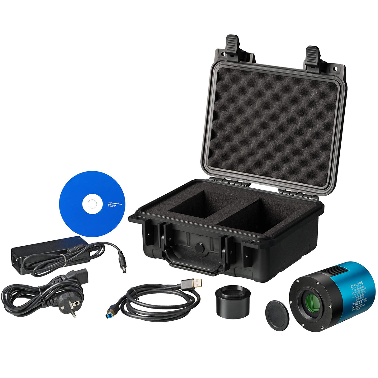 Explore Scientific Deep Sky Astro - Cámara a Color de 16 MP USB 3.0 con Sensor Panasonic CMOS y refrigeración Activa
