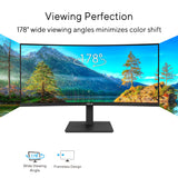 ASUS VA34VCPSR - Monitor Docking de 34", WQHD (3440x1440), Curvatura 1500R, Sin Marco, USB-C PD 96W, RJ45, USB Hub, Luz Azul Baja, Antiparpadeo, Diseño ergonómico, Montable en Pared, Sostenibilidad