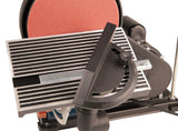 FERM Lijadora de banda - 350W - 150mm - Incluye 2 bandas de lijado (P80 y P120) y 2 discos de lijado (P80 y P120)