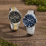 Tommy Hilfiger Reloj Analógico de Cuarzo multifunción para Hombre con Correa en Acero Inoxidable