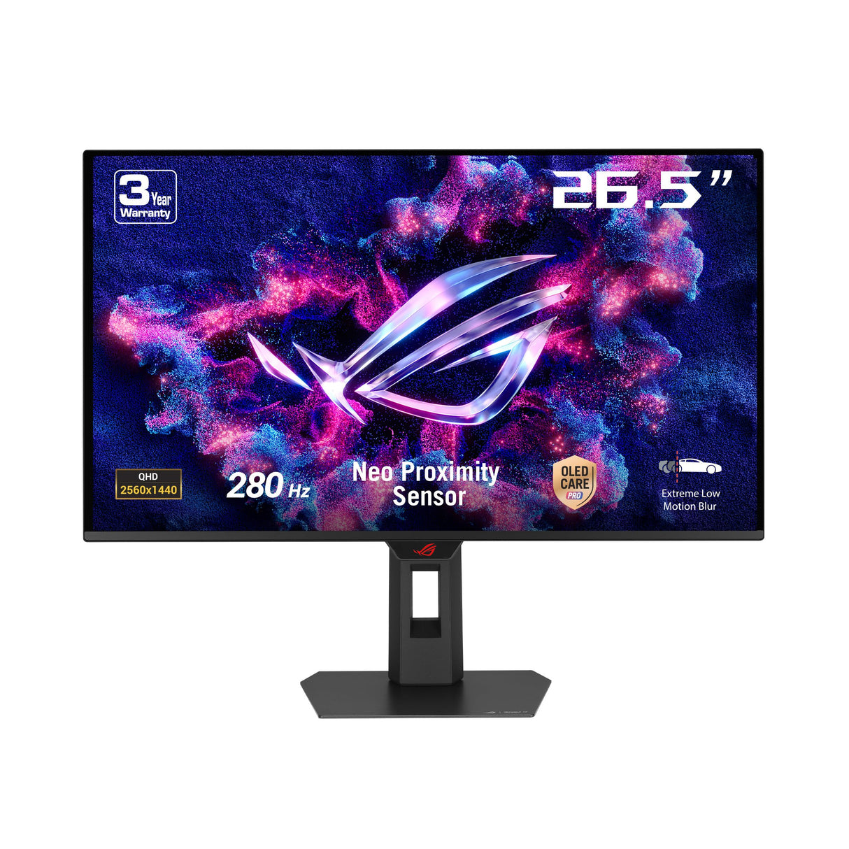 ROG Strix OLED XG27ACDMS - Monitor Gaming de 27", QD-OLED de 1440p, 280Hz, 0,03ms, disipador, Neo Proximity Sensor, Brillo Uniforme, G-Sync, 99% DCI-P3 y DisplayWidget Center