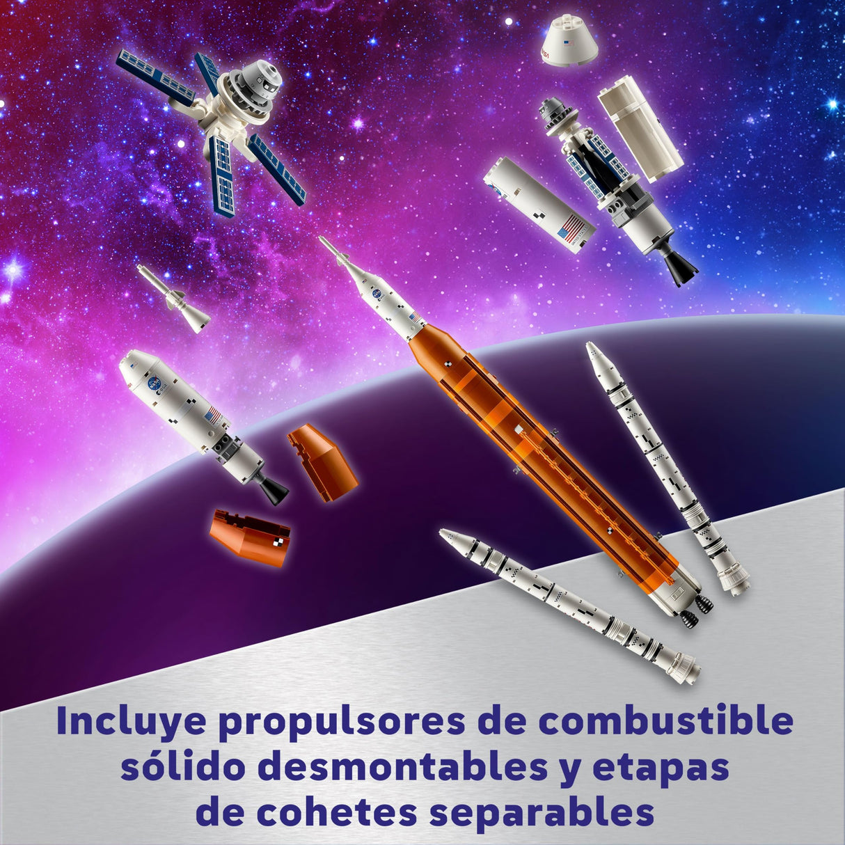 LEGO Icons Sistema de Lanzamiento Espacial Artemis de la NASA con Cápsula Orión, Maqueta de Cohete para Adultos, Decoración del Hogar y la Oficina, Regalo para Hombres y Mujeres 10341