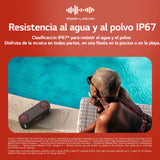 LG xboom Bounce, Altavoz Inalámbrico, Bluetooth, 40W, Sonido Sound Boost, Resistente al Agua IP67, Autonomía 30h, Color de Luces LED Variable, Amplia Conectividad
