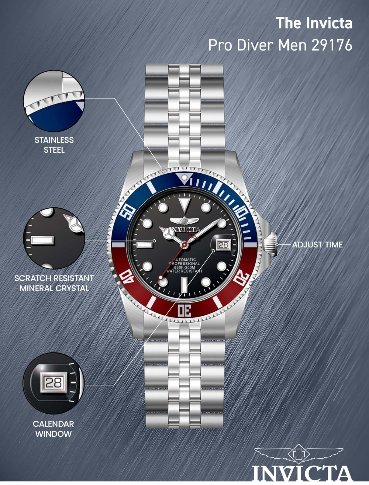 Invicta Pro Diver Reloj Automático para Hombre de acero inoxidable - 42mm