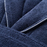 Albornoz L-XL 100%Algodón 360GSM Azul con ribetes grises Scalpers Home