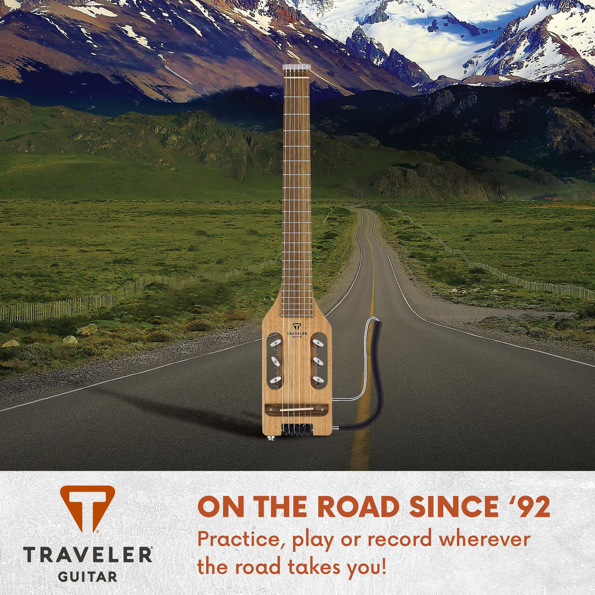 Traveler Guitar Guitarra clásica de nailon ultraligero, caoba (ULN MHSBW)