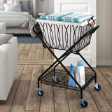 Artesa Verona - Carrito plegable para la colada con cesta, color negro