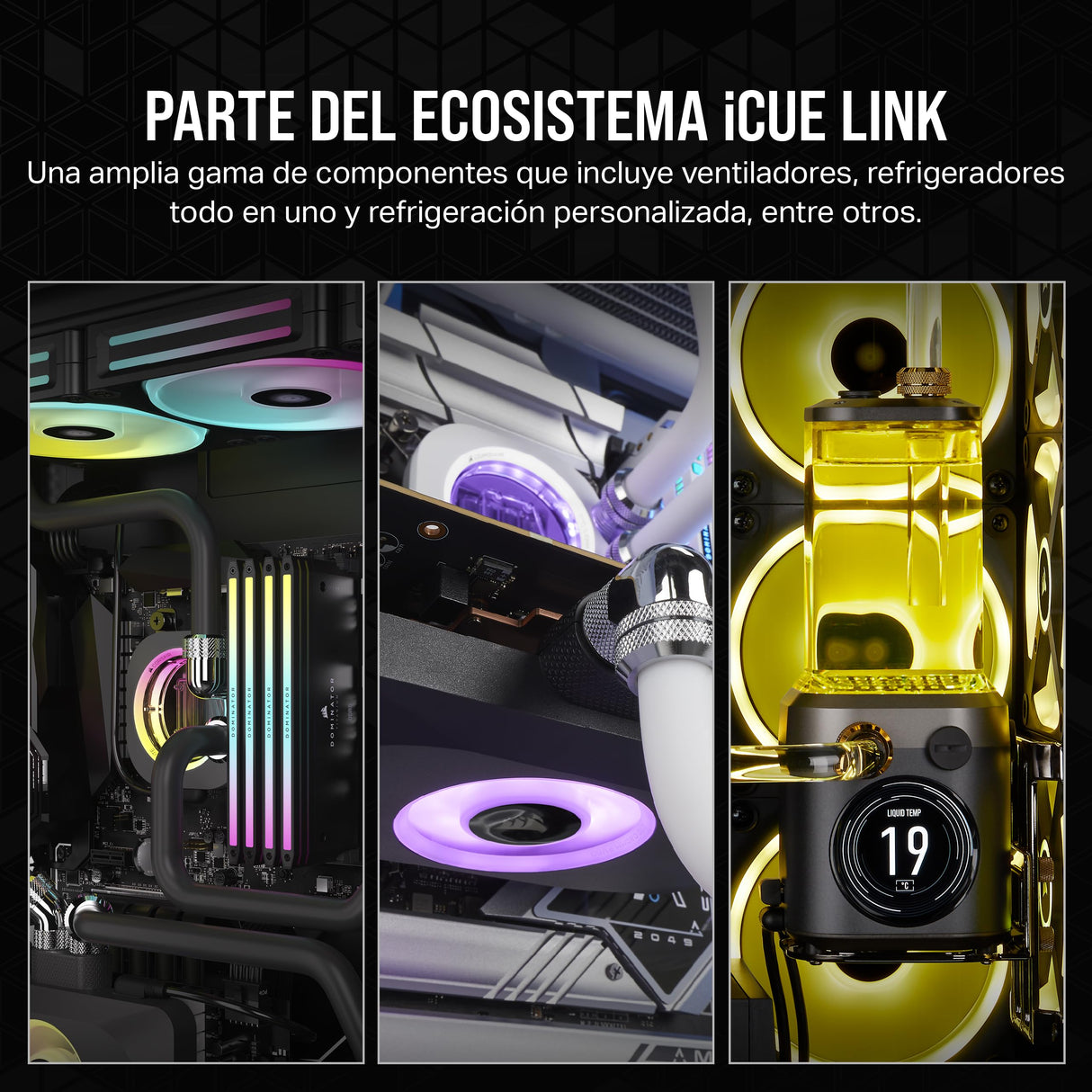 CORSAIR iCUE Link XC7 RGB Elite Bloque de Refrigeración para CPU - Cámara de Flujo Transparente – 24 LED RGB - Compatible con Intel LGA 1700, AMD AM5 y Versiones anteriores - Gris Sigiloso