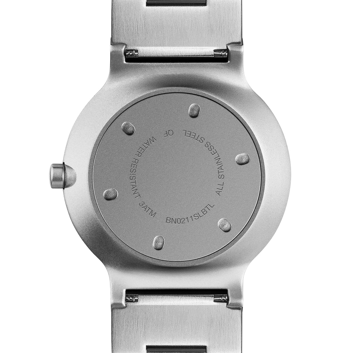 Braun Ladies BN0211 Classic Slim Watch with White Dial and Silver Stainless Steel Bracelet