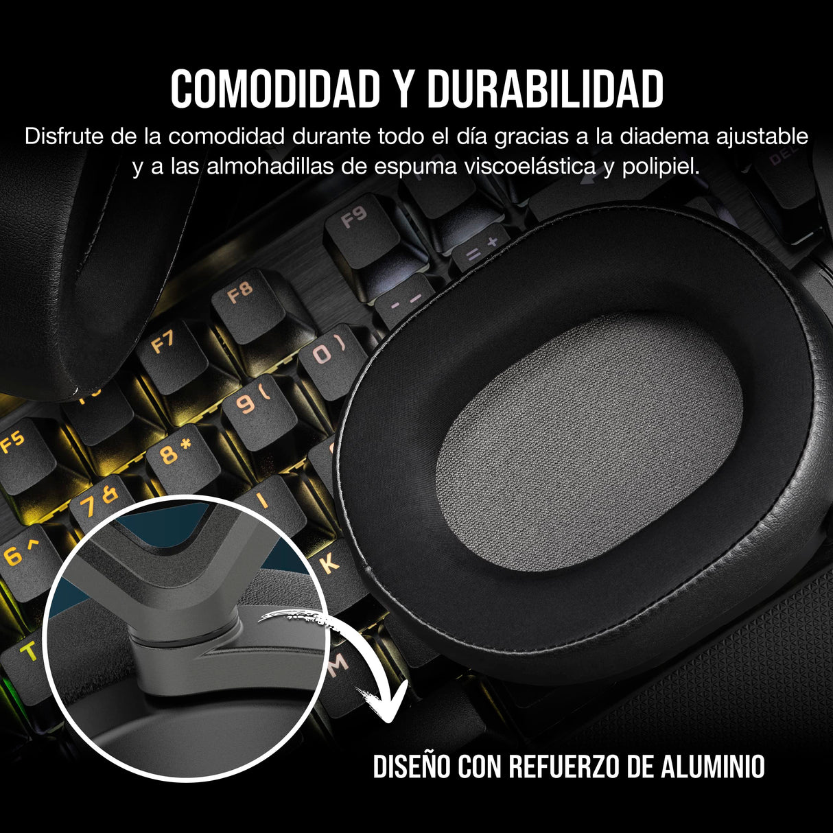 Corsair HS65 WIRELESS Auriculares para Juegos Multiplataforma con Bluetooth - Dolby 7.1 Sonido Envolvente - Micrófono Omnidireccional - iCUE - PC, Mac, PS5, PS4, Nintendo Switch, Móvil - Carbono
