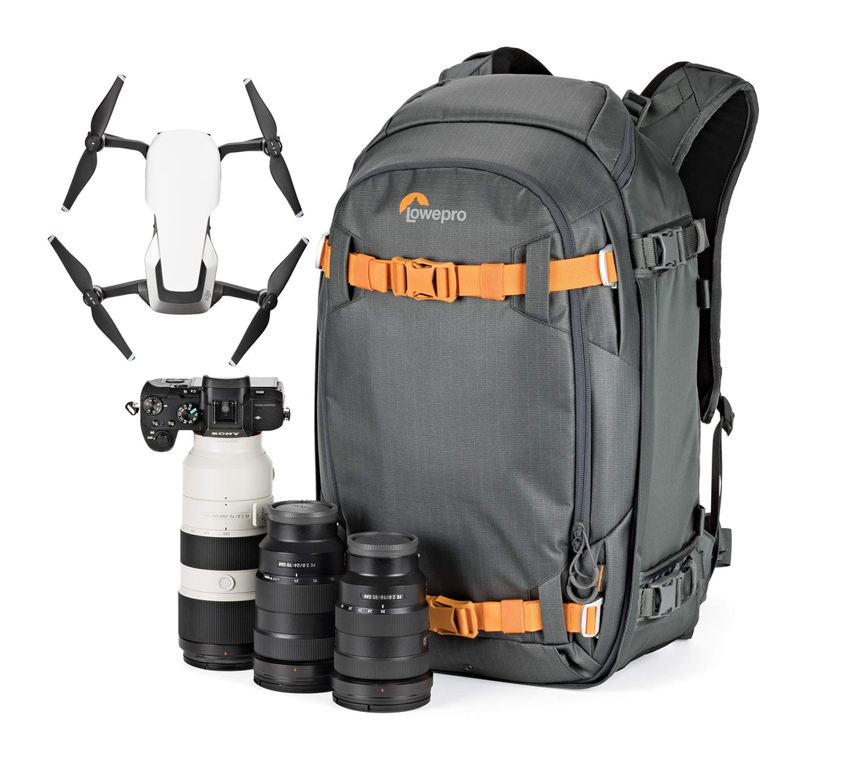 Lowepro Whistler 350 AW II, Mochila Fotográfica, Todo el Año, Tejido Reciclado, Todo los Clima, Uso Profesional, Capacidad para Portátil 13'', Almohadillas Insertables, Cámara Pro Mirrorless/DSLR