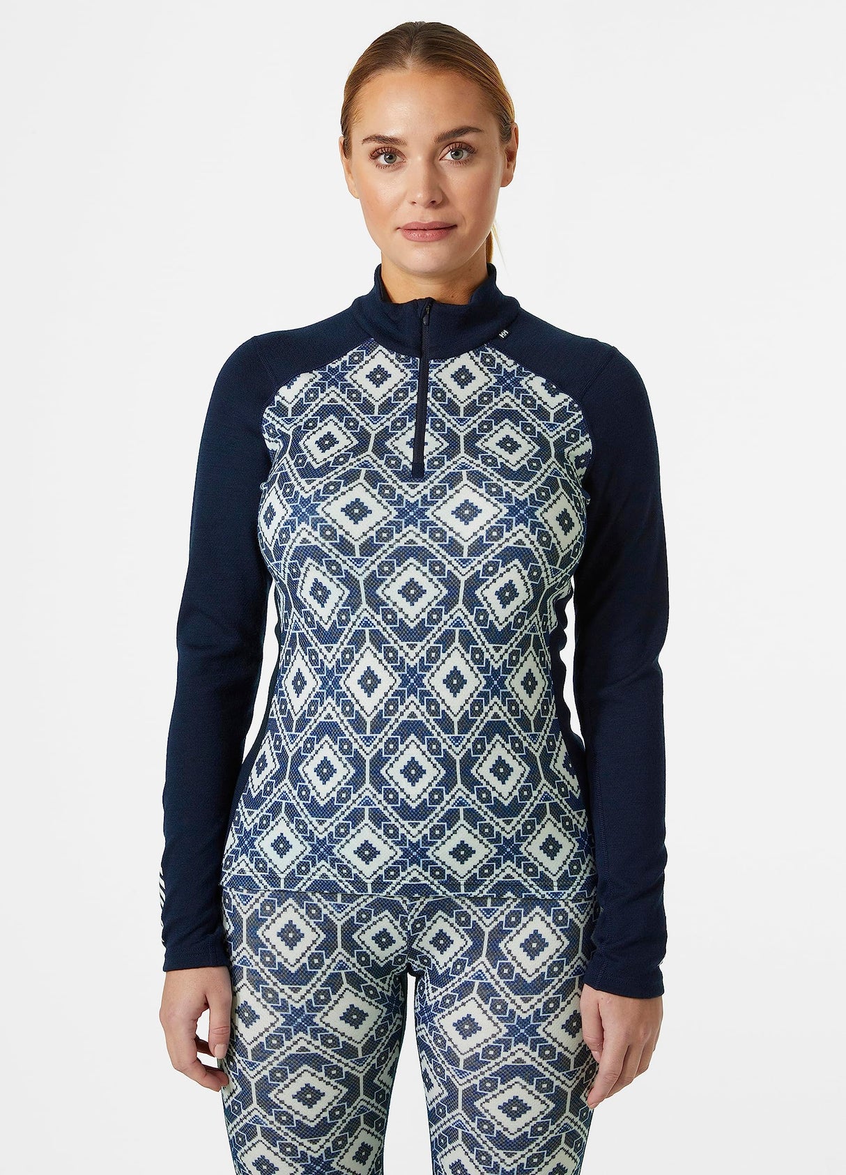 Helly Hansen Womens W Lifa Merino Midw Gra 1/2 Zip, Azul marino, M