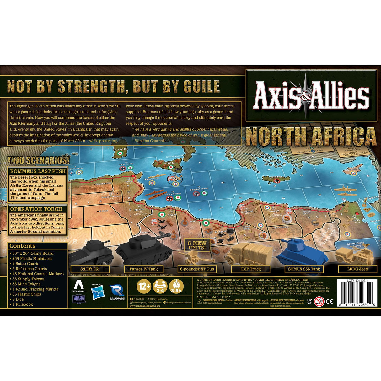 Renegade Game Studios Axis & Allies: North Africa - 2-4 Players - Ages 12+ 3 Hours Playing Time - New Setting for Axis & Allies! Over 250+ Plastic Miniatures!