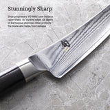 KAI Shun Classic Gokujo cuchillo deshuesador 16,5 cm longitud de la hoja - cuchillo de Damasco 32 capas núcleo VG MAX - 61 (±1) HRC - mango de madera Pakka - cuchillo de carne japonés forjado