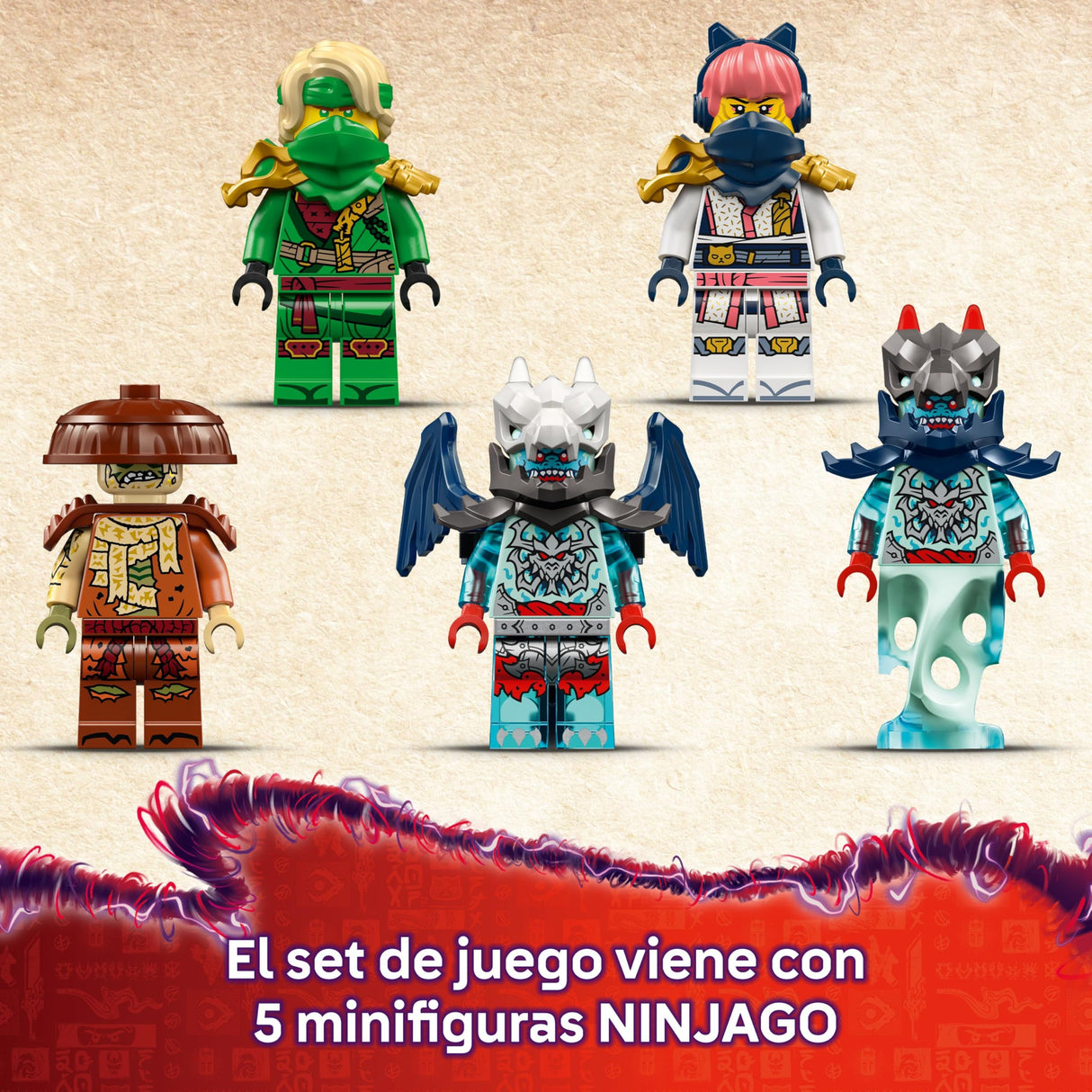 LEGO Ninjago 2 en 1 Meca Reactor de Lloyd - Figura Articulada Transformable en Avión Reactor - 5 Minifiguras Inc. Sora y Lloyd - Moto y Dragón de Juguete - Regalo para Niños de 9+ Años 71845