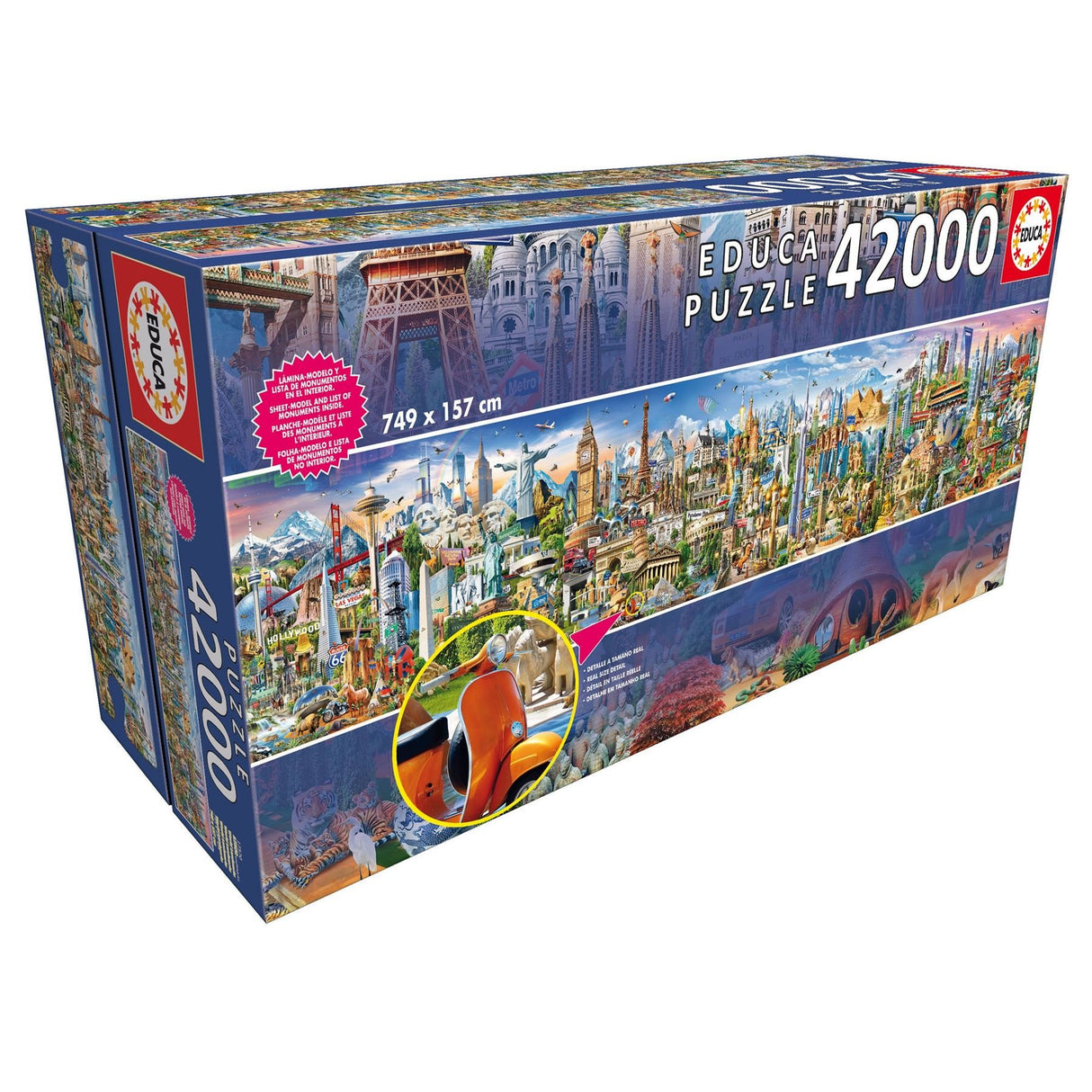 Educa - Puzzle XXL 42000 Piezas para Adultos | La Vuelta al Mundo | Incluye Lámina y Servicio de Piezas Perdidas | Rompecabezas Educativo y Decorativo | A Partir de 14 años (17570)