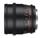 Rokinon Cine DS DS85M-C 85 mm T1.5 AS IF UMC Lente de Marco Completo Cine para Canon EF