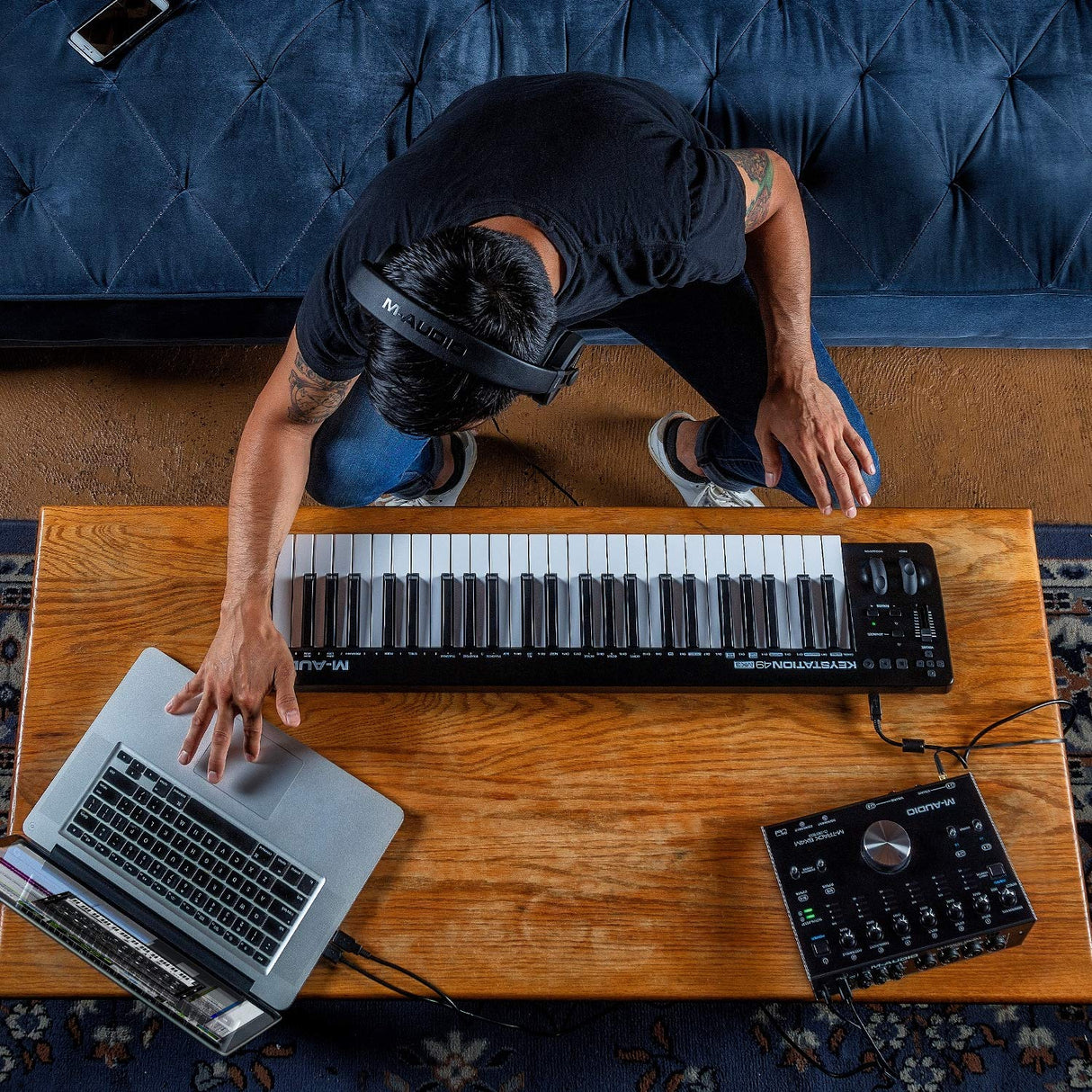 M-Audio Keystation 49 MK3 - Teclado Controlador MIDI USB Compacto de 49 teclas con controles asignables, ruedas de cambio de tono/modulación, conectividad Plug-and-Play (Mac/PC) y software incluida