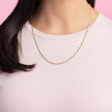 Pandora Icons Collar chapado en oro de 14 quilates con cierre deslizante, 60