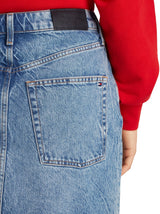 Tommy Hilfiger Falda Vaquera Mujer Mini Ali Minifalda, Azul (Ali), 38