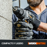 WORX Taladro Percutor a batería 20V Máx | WX352 | Motor sin escobillas | Power Share | 2 baterías de 2Ah | Cargador y maletín | Portabrocas metálico, carcasa de engranajes metálica |