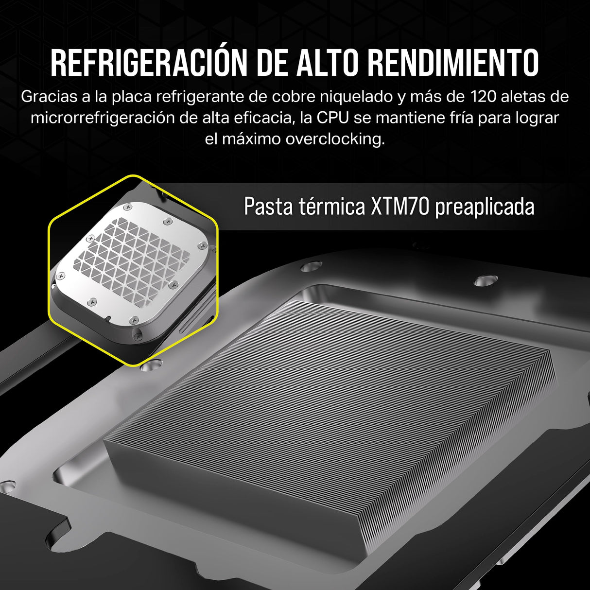 CORSAIR XC7 RGB Elite LCD Bloque de refrigeración líquida para CPU - Pantalla LCD IPS 480x480-31 LED RGB - USB-C - Compatible con Intel LGA 1700, AMD AM5 y anteriores - Blanco