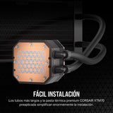 Corsair iCUE H100i RGB ELITE Refrigeración líquida de CPU (16 LED RGB dinámicos, Ventiladores AF ELITE Series FDB de 120 mm, Radiador de 240 mm, Zócalos LGA 1700, 1200, 115X, 2066 y AM4) Negro