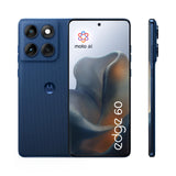 Motorola Edge 60 24GB (8GB+16GB RAM Boost)/512GB Gibraltar Sea, Pantalla Super HD de 6,67”con Cuatro Bordes curvos, Cámara Sony LYTIA™ 700C de 50MP, Moto ai, Durabilidad Militar, Batería 5200 mAh
