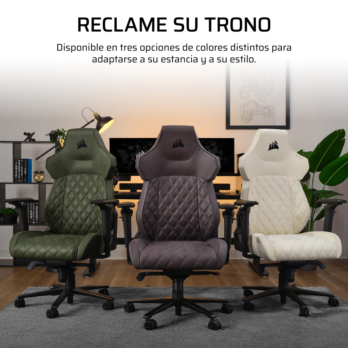 Corsair TC500 Luxe Silla para Juegos – Tejido Transpirable Premium – Asientos Anchos – Reposabrazos Ajustables en 5 Direcciones – Soporte Lumbar Ajustable – Reclinable 90-160° – Sombra