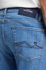 7 For All Mankind Slimmy Jazz Age Jeans, Mediados Azul, 32W Hombres