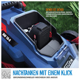 Cortacésped Güde 58400 con batería RM 18-401-23 (motor sin escobillas, 18 V, ion de litio, 4,0 AH, 72 Wh, siega, recoge y mantillo)