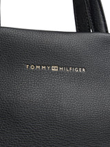 Tommy Hilfiger TH Logotape Mini Tote Aw0aw17694, Bolsa de Mano para Mujer, Black (Black), One Size