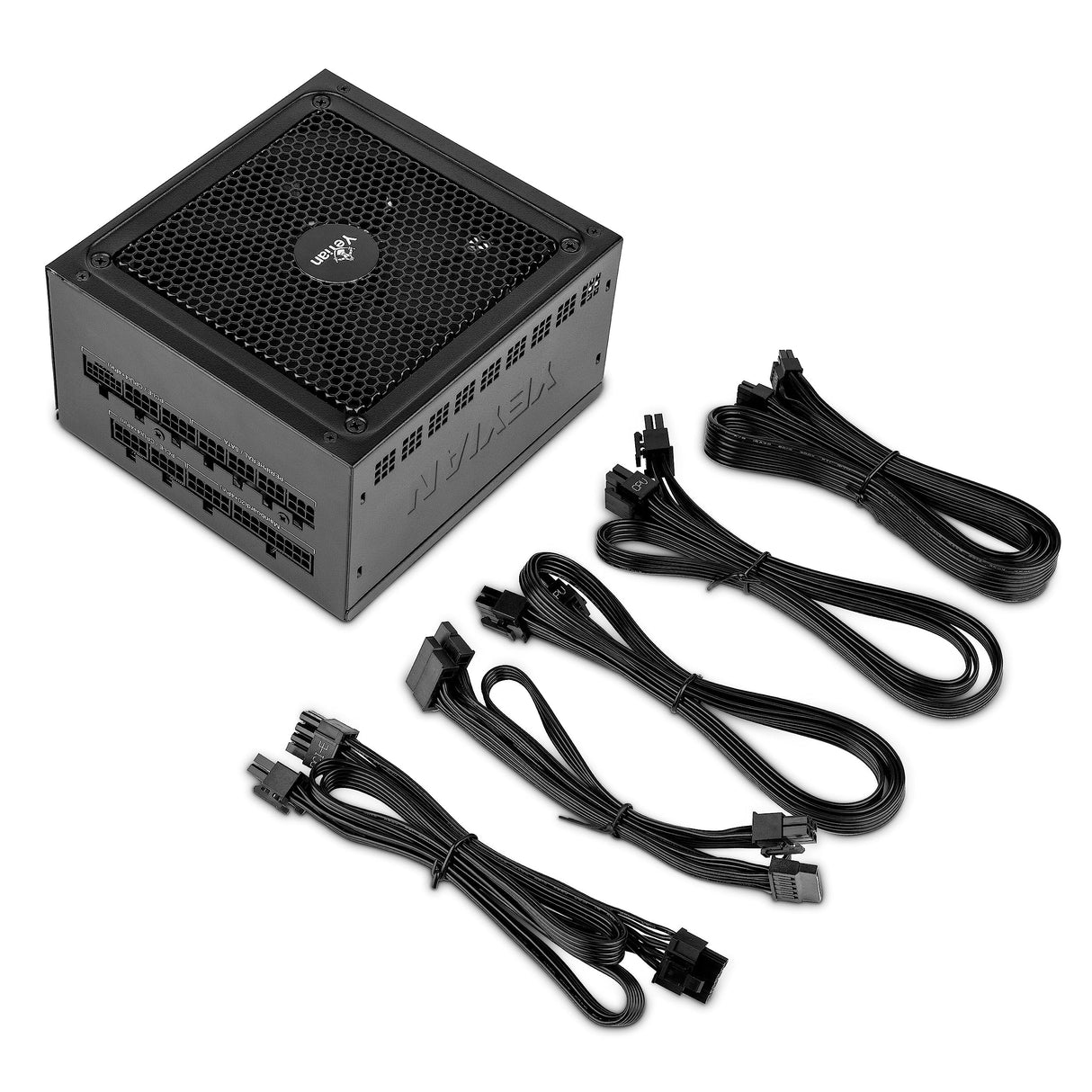 YEYIAN Pegasus 850W Fuente de Alimentación PC Modular 80+ Oro | PCI-E Gen 5 | ATX 12V Ver 3.0 | 80 Plus Gold | Cables Planos | Ventilador 140mm | PC Gaming Compatible RTX 4070 Ti / 4080/4090 (Negro)