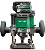 HiKOKI Akku-Oberfräse M3612DA (36V, Spannzange Ø 8/12 mm, 50 mm Hubhöhe, Brushless, Soft-touch, LED, verstellbare Handgriffe, Transportkoffer, Zubehör, inkl. 2x 2.5 Ah Akku und Ladegerät)