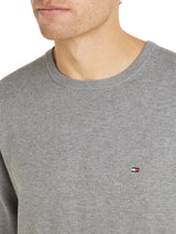 Tommy Hilfiger Jersey Hombre Essential Cotton Crew Neck de Algodón, Gris (Medium Grey Heather), 3XL