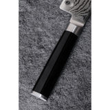 KAI Shun Classic Cuchillo japonés para carne de 18 cm de longitud de hoja - Cuchillo de Damasco de 32 capas con núcleo VG MAX - 61 (±1) HRC - Mango de madera de Pakka - Hecho en Japón