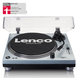 Lenco L-3809 Tocadiscos - Tocadiscos DJ con accionamiento Directo - USB - Preamplificador - 33 y 45 RPM - MMC - RCA - Line out - Azul metálico