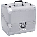 Reloop 80 Record Case Silver - Caja clásica para discos, Construcción robusta de madera revestida de aluminio