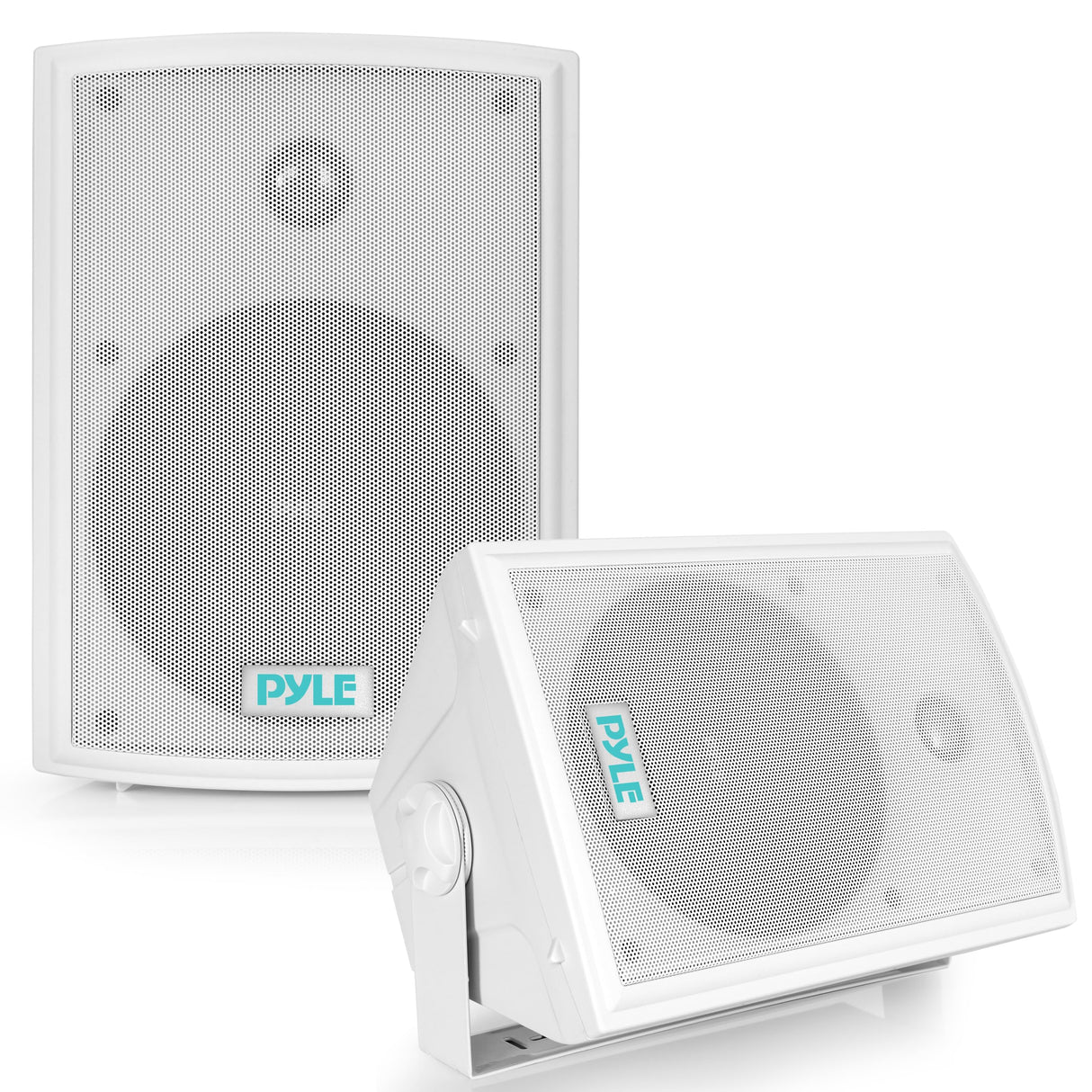 Pyle altavoces, Dobles, 6.5”, Resistentes a la intemperie, Montaje en pared o techo, Con parrilla resistente, Waterproof, Ideal para uso en patio, Piscina