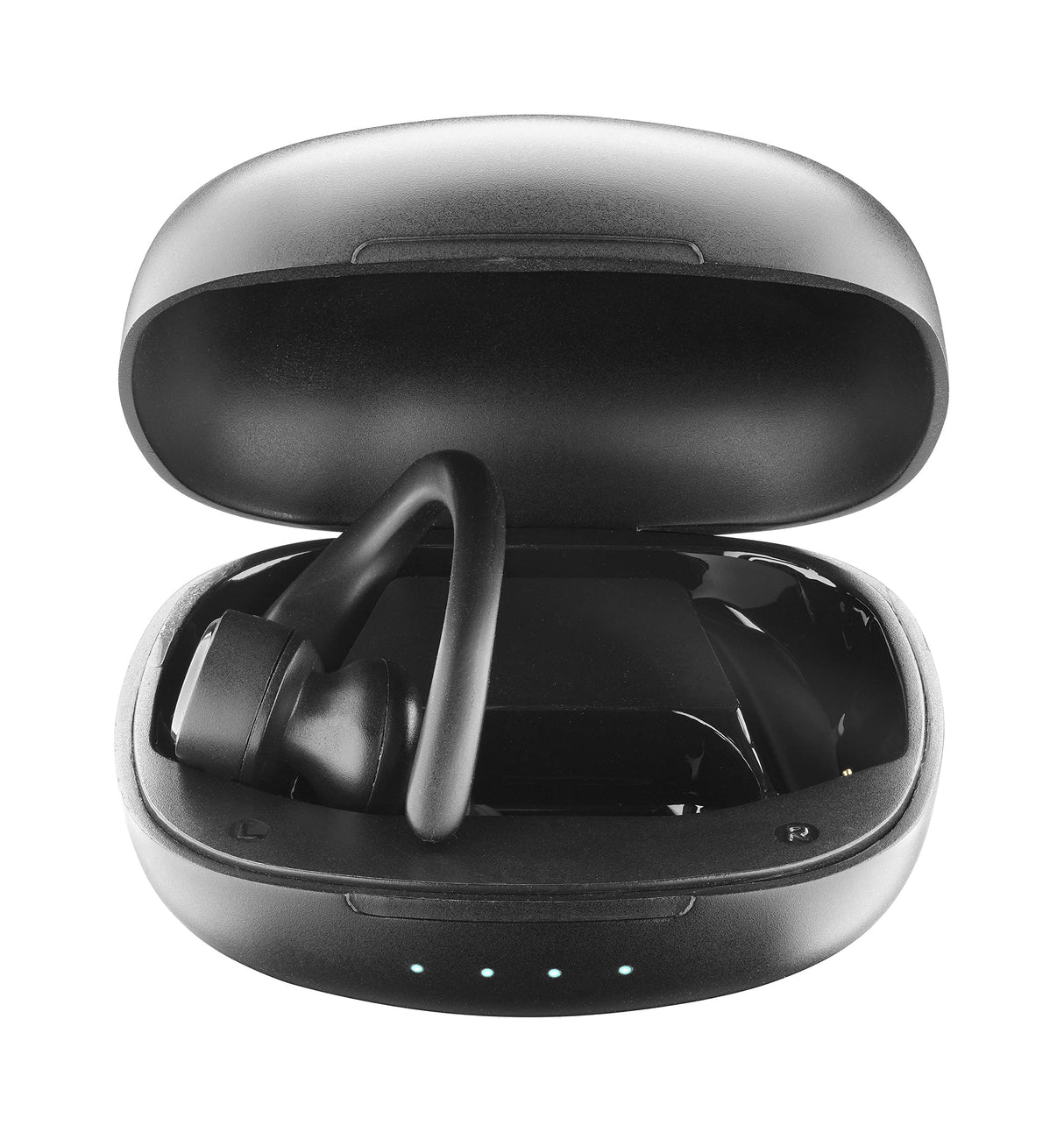 AQL Sport Boost Charge | Auriculares Bluetooth | Auriculares Bluetooth Deportivos - Estéreo Inalámbrico - Impermeable - Estuche de Carga para 5 Cargas - Negro